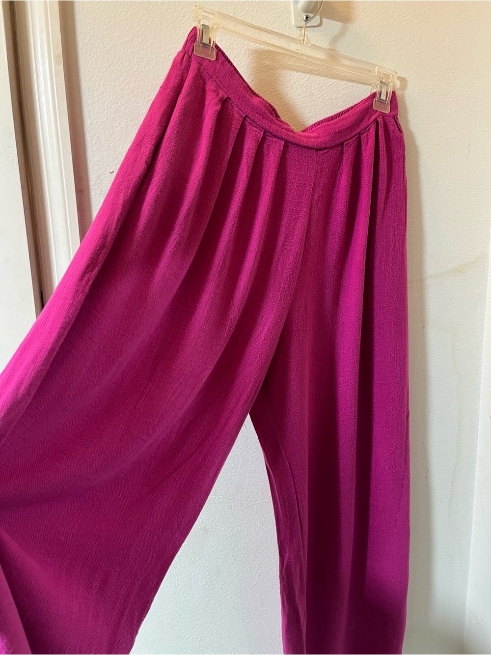 Sienna Sky Pink Wide Leg Pants Elastic Waist Pull On Large